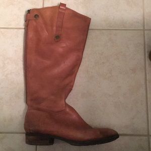 Sam Edelman Brown Leather Riding Boots (wide calf)